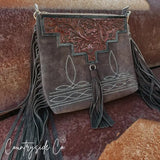 Boot Stitch Sued Leather Purse