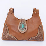 Genuine Leather Western Hobo Bag