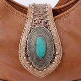 Genuine Leather Western Hobo Bag