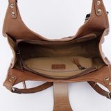 Genuine Leather Western Hobo Bag