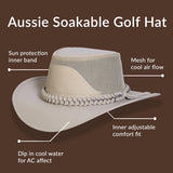 Aussie Golf Soakable Mesh Hat Khaki