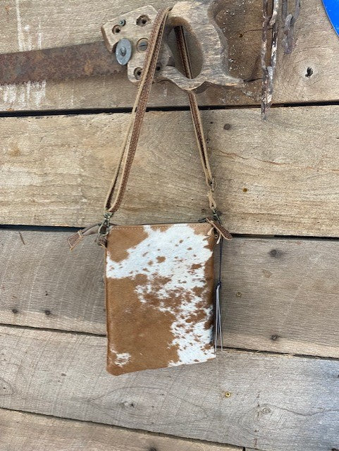 Brown Cowhide Crossbody Myra