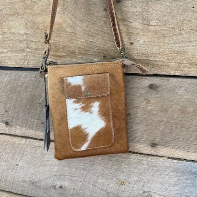 Brown Cowhide Crossbody Myra