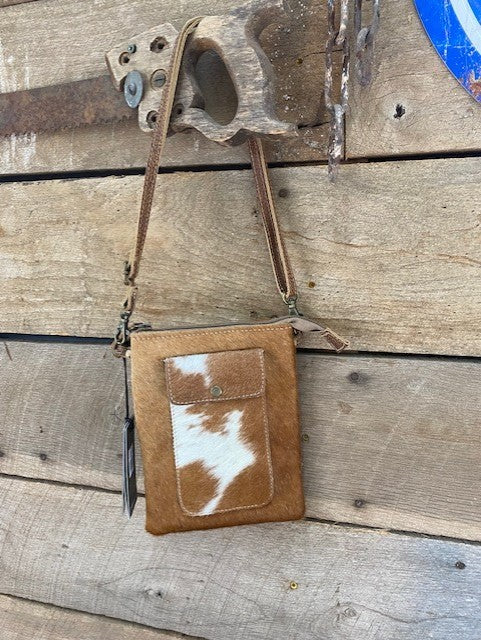 Brown Cowhide Crossbody Myra
