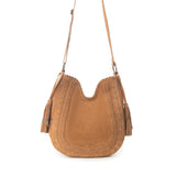 Savannah Sunset Fringed Leather Bag in Deep Mocha