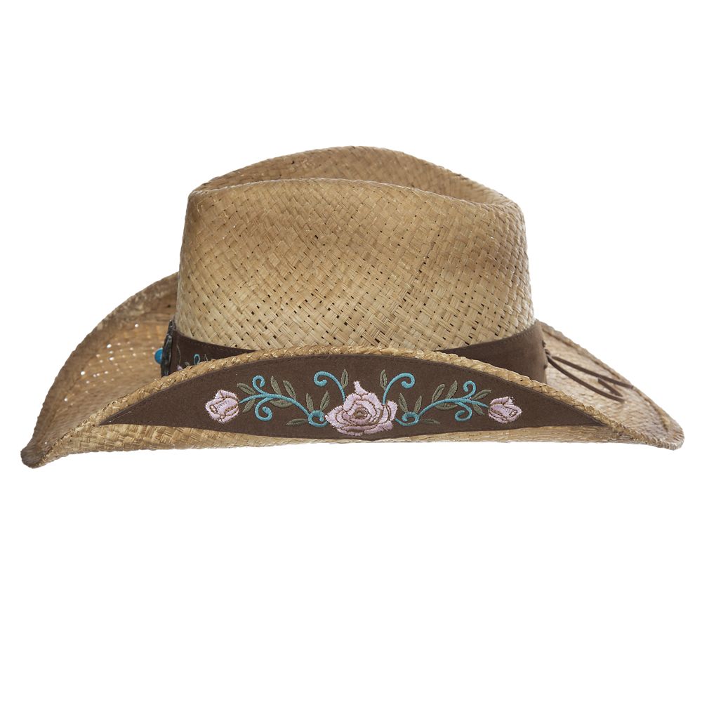Women's Desert Rose Raffia Western Hat by Scala