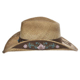 Women's Desert Rose Raffia Western Hat by Scala
