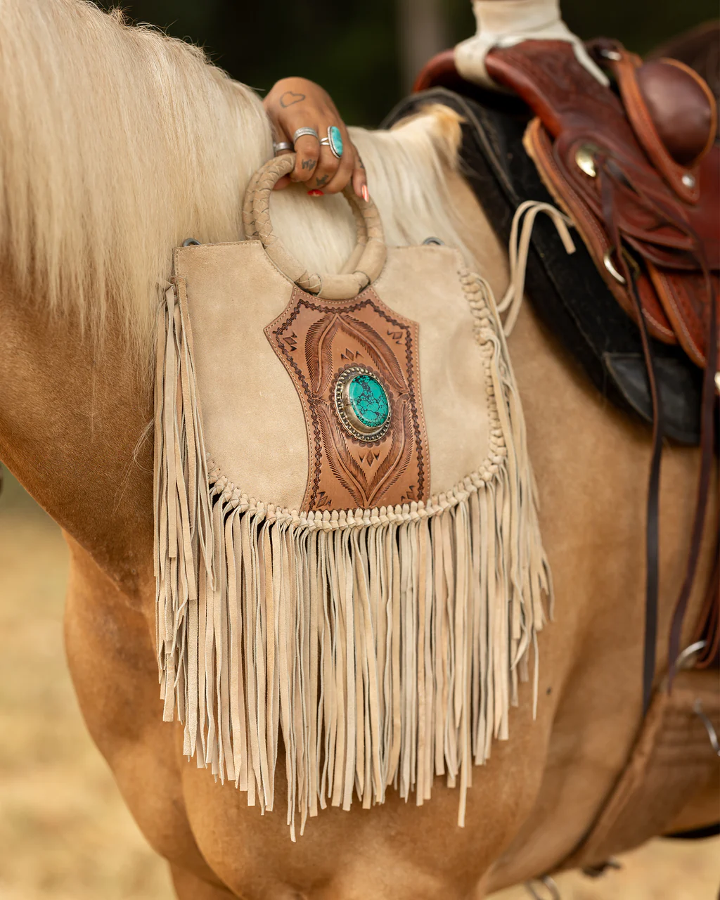 Sedona Tassle Bag in Suede Leather