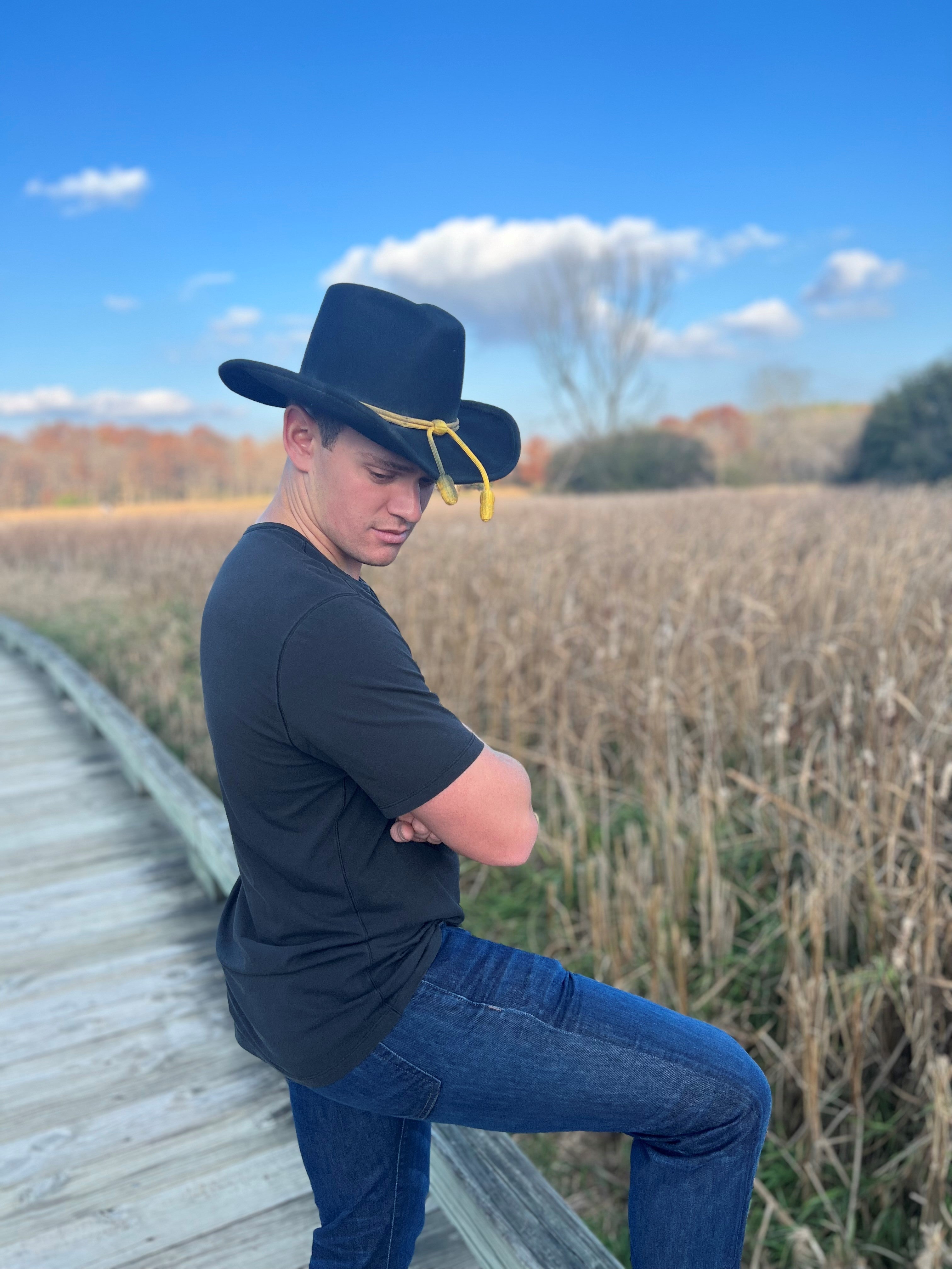 Chapeau de paille cowboy homme - Histoires de roseau Chapeau de paille cowboy homme - Histoires de roseau