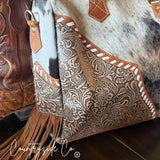 Tooled Leather Cowhide Western Statement Bag - Limited Edition