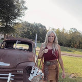 Tooled Leather Cowhide Western Statement Bag - Limited Edition