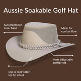 Aussie Golf Soakable Mesh Hat Chocolate