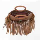 Sedona Tassle Bag In Saddle Brown
